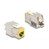 Delock modulo keystone jack rj45 per lsa cat 6a senza attrezzi, 8 pezzi (multicolore)