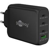 Caricabatterie rapido multiporta USB-C PD Goobay (100 W) (nero)