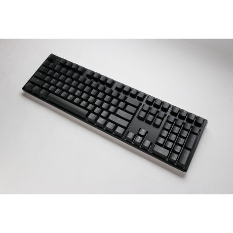 Ducky one 3 classico, tastiera (bianco e nero, layout americano, blu cherry mx, led rgb, pbt double-shot, hot-swapable, meccanica quack)