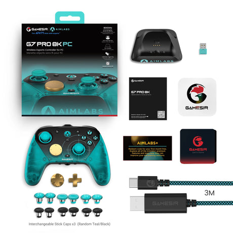 Gamesir g7 pro 8k pc - gamepad edizione Aimlabs (ciano nero)