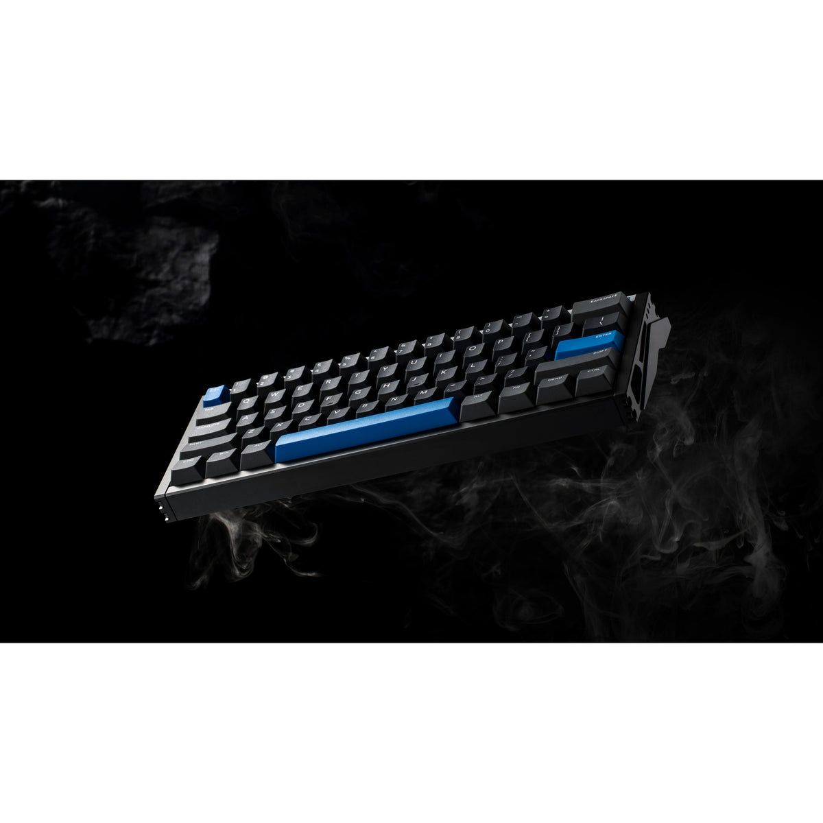 Tastiera da gioco con interruttore magnetico Iqunix ez60 (nera, layout USA (qwerty), gateron star trail, 60%, rgb, copritasti double shot pbt)
