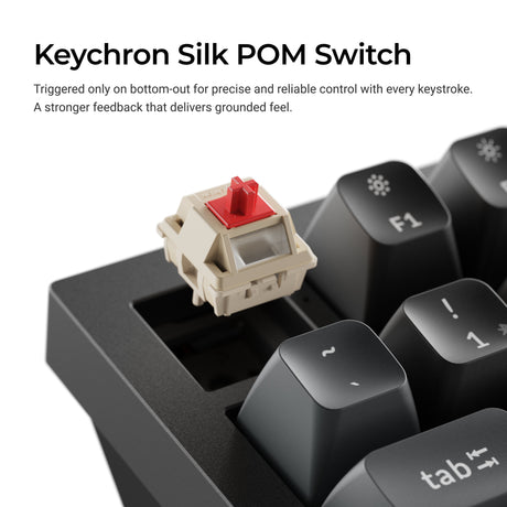 Tastiera meccanica personalizzata Keychron q3 ultra-m3 8k wireless (nera, layout americano (qwerty), pompon in seta marrone, 80% (tkl), rgb, hot swap, 8k, 2,4 ghz | bluetooth 5.2 | usb-c)