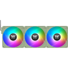 Thermaltake ct120 ex argb sync ventola di raffreddamento per PC verde matcha (pacchetto da 3 ventole) ventole per case (verde chiaro, 3 pezzi, 120 x 120 x 25 mm, pwm)