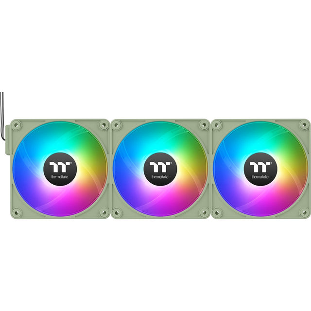 Thermaltake ct120 ex argb sync ventola di raffreddamento per PC verde matcha (pacchetto da 3 ventole) ventole per case (verde chiaro, 3 pezzi, 120 x 120 x 25 mm, pwm)