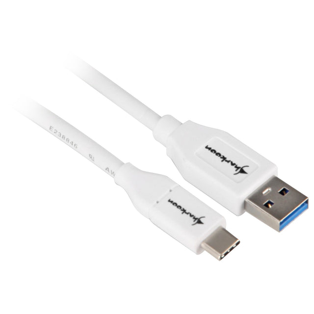 Cavo Sharkoon USB-A 3.2 > USB-C (bianco, 0,5 metri)