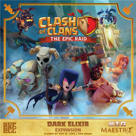 Asmodee crush of clans: the epic raid - gioco da tavolo espansione elisir oscuro (inglese, 2 - 4 giocatori, 45 - 90 minuti, da 12 anni, espansione)