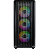Custodia midi tower Montech x5 (nera | 2x USB-A | 1x USB-C | vetro temperato)
