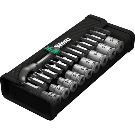 Wera 8100 sa 7 zyklop set di cricchetti in metallo quadro passante 1 4 set di attrezzi (28 pezzi)