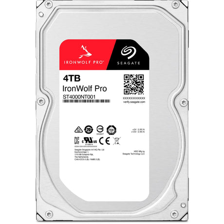 Disco rigido Seagate ironwolf pro da 4 TB (ST4000NT001, SATA 600, 24 7)