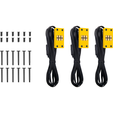 Thermaltake ct120 ex argb sync ventola di raffreddamento per PC bumblebee (pacchetto da 3 ventole) ventole per case (giallo, 3 pezzi, 120 x 120 x 25 mm, pwm)