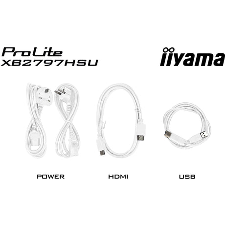 Monitor Iiyama prolite xb2797hsu-w1 27 (bianco (opaco), 120 Hz, HDMI, porta display, USB, audio)