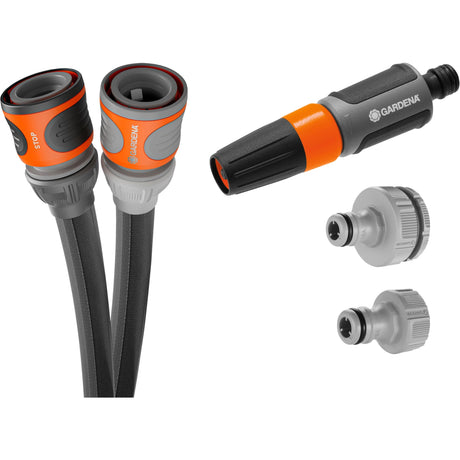 Gardena tubo tessile liano life 15 m set (grigio scuro arancione)
