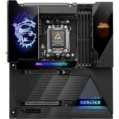 Scheda madre Msi Meg X870e Godlike Socket AM5 (5GB-LAN, 10GB-LAN, WLAN, BT, audio, ATX)