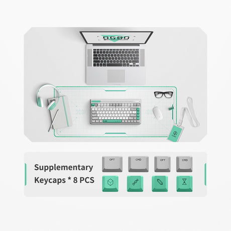 Tastiera meccanica wireless Iqunix OG80 wormhole (grigia, layout USA (QWERTY), Cherry MX Red, 80% (TKL), LED RGB, sostituibile a caldo, PBT, 2,4 GHz | Bluetooth 5.1 | USB-C)