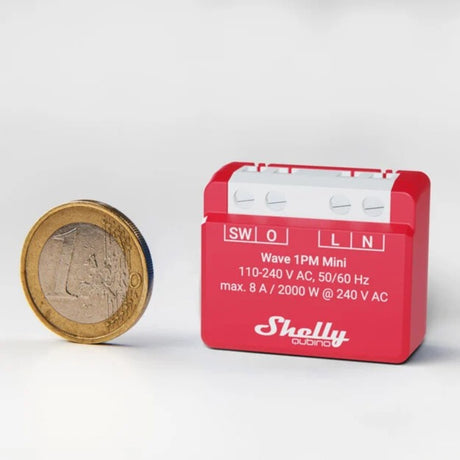 Shelly qubino wave 1pm mini attuatore di misurazione e commutazione z-wave
