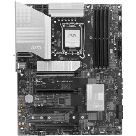 Scheda madre MSI Pro B860-P WiFi Socket 1851 (argento, RAID, 5GB-LAN, WiFi 7, BT, audio, ATX)