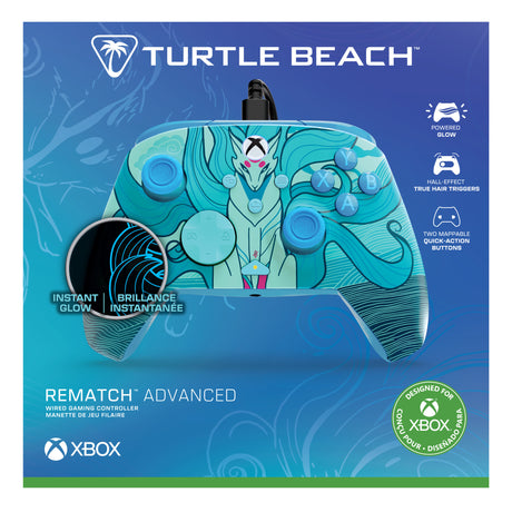 Controller cablato avanzato Turtle Beach Rematch (Blue Kitsune, Xbox Series X|S, Xbox One, PC)