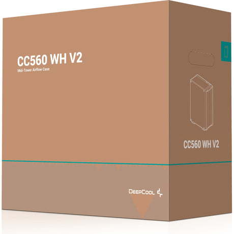 Custodia midi tower Deepcool cc560 v2 (bianco | 2x USB-A | vetro temperato)