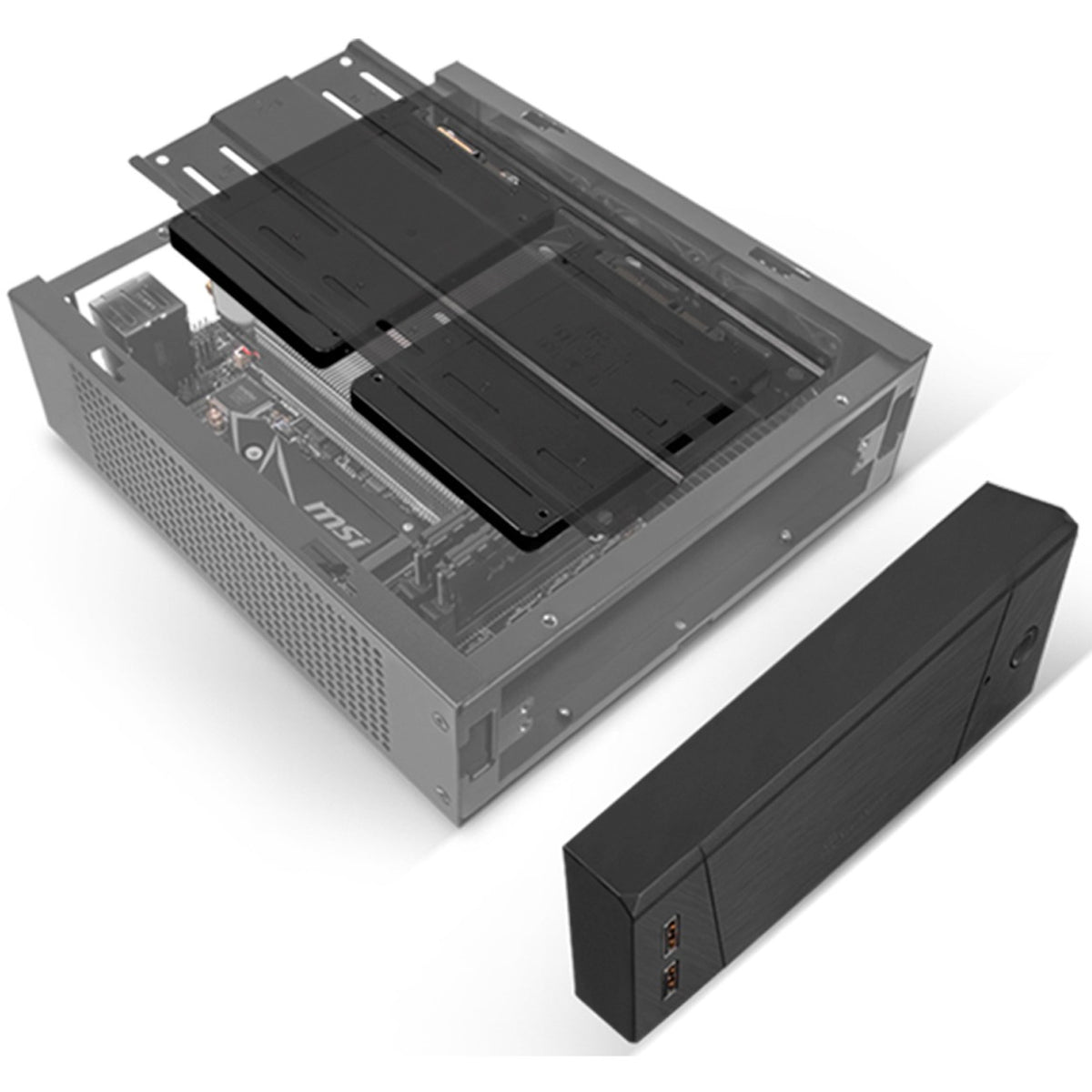 Custodia htpc Silverstone sst-ml10b (nera | 2x USB-A)