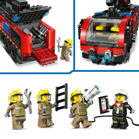 Lego City - Giocattolo da costruzione del camion dei pompieri dell'aeroporto (60499)