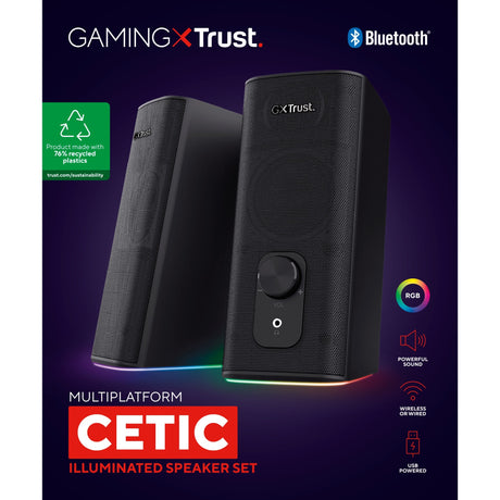 Trust GXT 612 Cetic Altoparlante per PC (Nero, Bluetooth, RGB)
