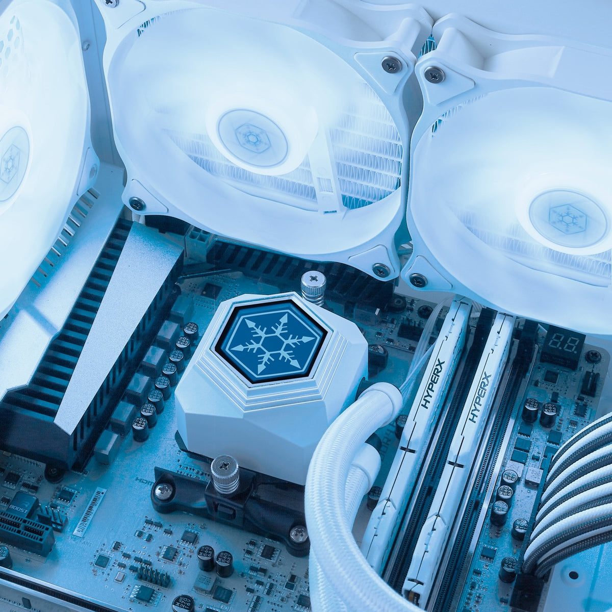 Silverstone sst-pf240w-argb-v2 raffreddamento ad acqua (bianco, incluso controller RGB)
