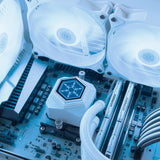 Silverstone sst-pf240w-argb-v2 raffreddamento ad acqua (bianco, incluso controller RGB)