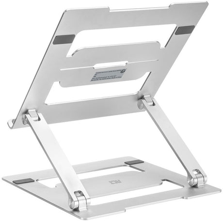 Supporto per laptop Act Connectivity in alluminio (alluminio, pieghevole, regolabile in altezza in modo continuo)