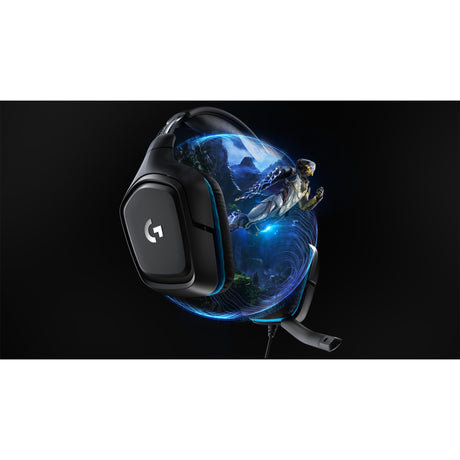 Logitech G432 Cuffie da gioco over-ear cablate con audio surround 7.1 (Nero Blu, PC, Playstation 4, Playstation 5, Xbox One, Xbox Series X|S, Nintendo Switch)