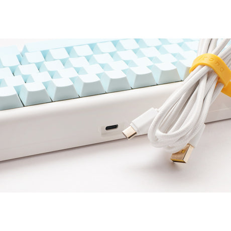Ducky projectd tinker 65 - edizione pom con qmk tramite tastiera meccanica rgb (azzurro, layout us (qwerty), kailh box cream pro, 65%, led rgb, pbt double-shot, pom hot-swap, supporto guarnizione)