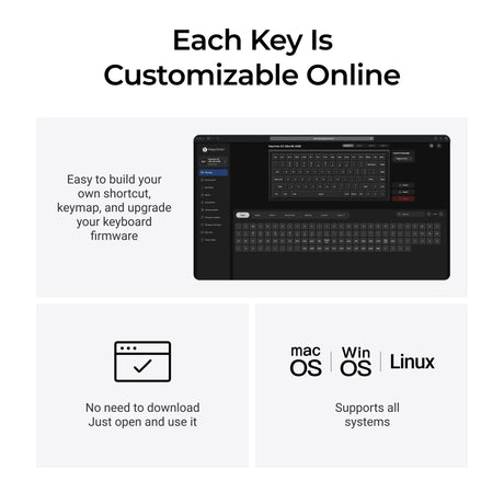 Keychron k2 ultra 8k wireless custom mechanical keyboard (zwart, us lay-out (qwerty), apex banana, 75%, rgb leds, osa double-shot pbt, usb-c | 2.4 ghz | bluetooth 5.2)