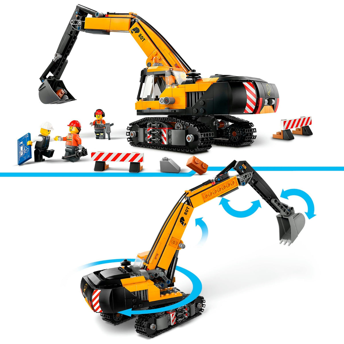Lego City - Giocattolo da costruzione giallo per escavatore (60420)