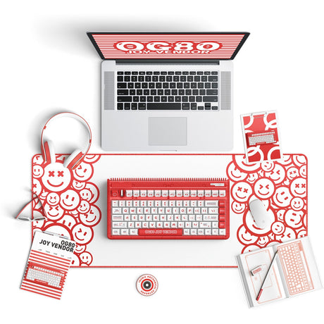 Tastiera meccanica wireless Iqunix OG80 Joy Vendor (grigia, layout USA (QWERTY), Cherry MX Brown, 80% (TKL), LED RGB, sostituibile a caldo, PBT, 2,4 GHz | Bluetooth 5.1 | USB-C)
