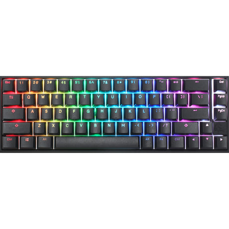 Tastiera meccanica Ducky mecha pro sf rgb (nera, layout us (qwerty), rosso ciliegia mx, 65%, led rgb, pbt double-shot)