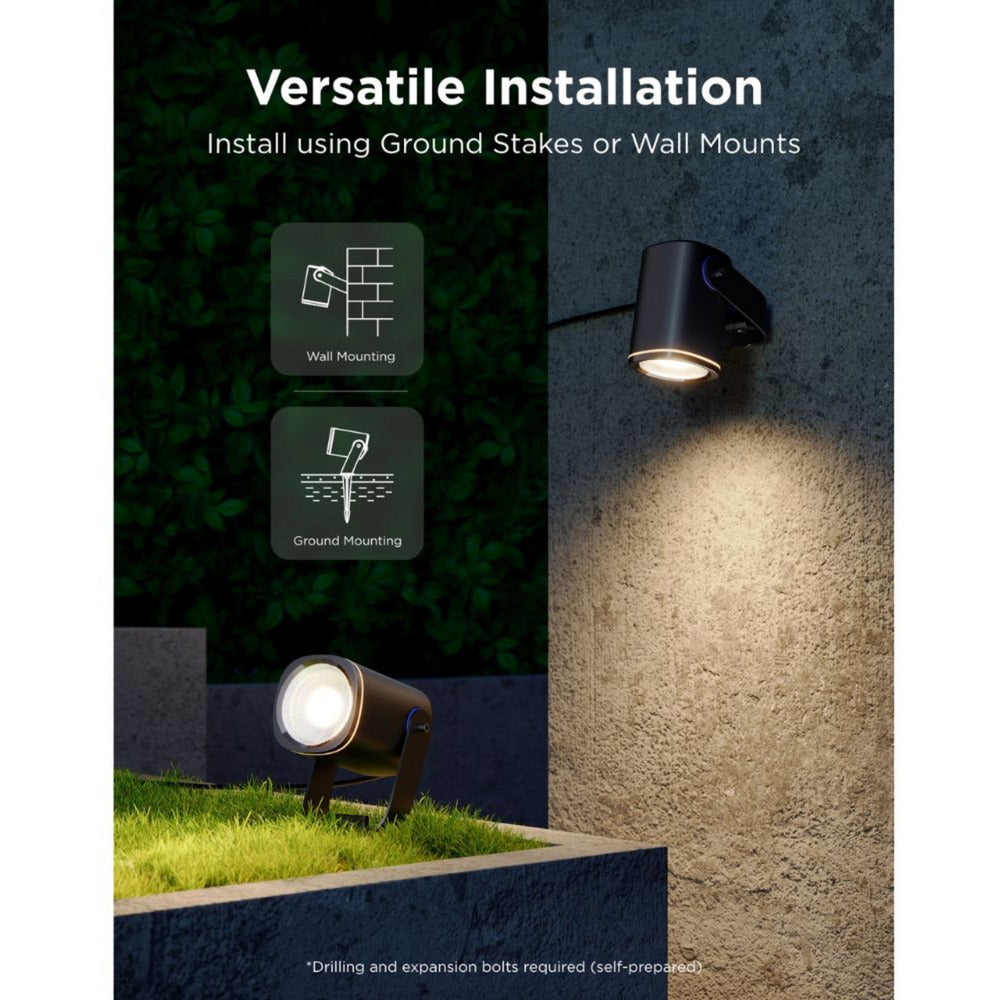 I faretti da esterno intelligenti Govee contano rgbicww - Confezione da 2 faretti da giardino