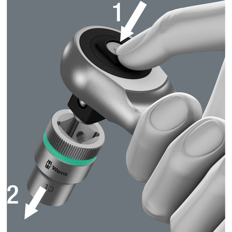 Wera 8100 sa 7 zyklop set di cricchetti in metallo quadro passante 1 4 set di attrezzi (28 pezzi)
