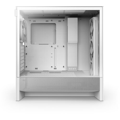 Nzxt custodia midi tower h5 flow rgb v2 (bianco | 1x usb-a | 1x usb-c | rgb | vetro temperato)