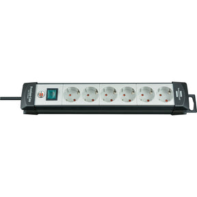 Presa multipla Brennerstuhl premium-line a 6 vie nero grigio chiaro 5m h05vv-f 3g1,5