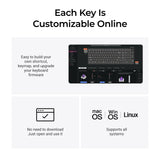 Keychron q5 he tastiera personalizzata wireless qmk (bianca, layout us (qwerty), nebulosa magnetica gateron double-rail, 96%, led rgb, osa double-shot pbt, hot swap, manopola, 2.4ghz | bluetooth 5.1 | usb-c)