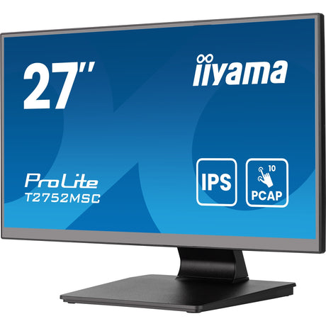 Monitor touchscreen Iiyama prolite t2752msc-b1ag 27 (nero, HDMI, porta display, 2x USB-A, USB-B)