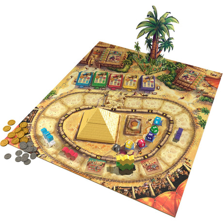 Asmodee eggertspiele camel up - gioco da tavolo corsa di cammelli - nuova edizione con palma 3D