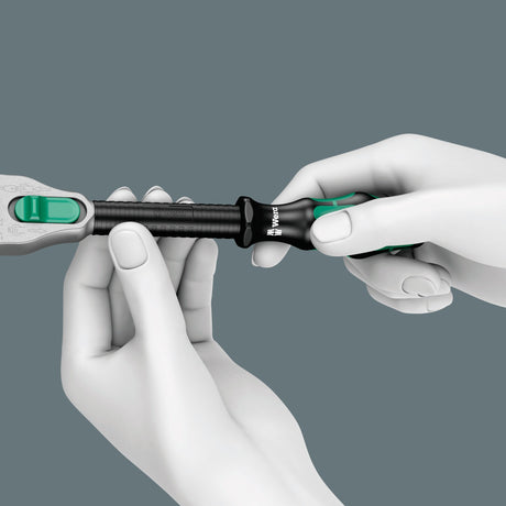 Wera Kraftform Compact Zyklop MS1 Metal Speed Cricchetto, 1 4 (nero verde, 2 pezzi)