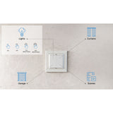 Interruttore da parete Shelly blu 4 + interruttore adattatore Legrand (bianco, Bluetooth 4.2)