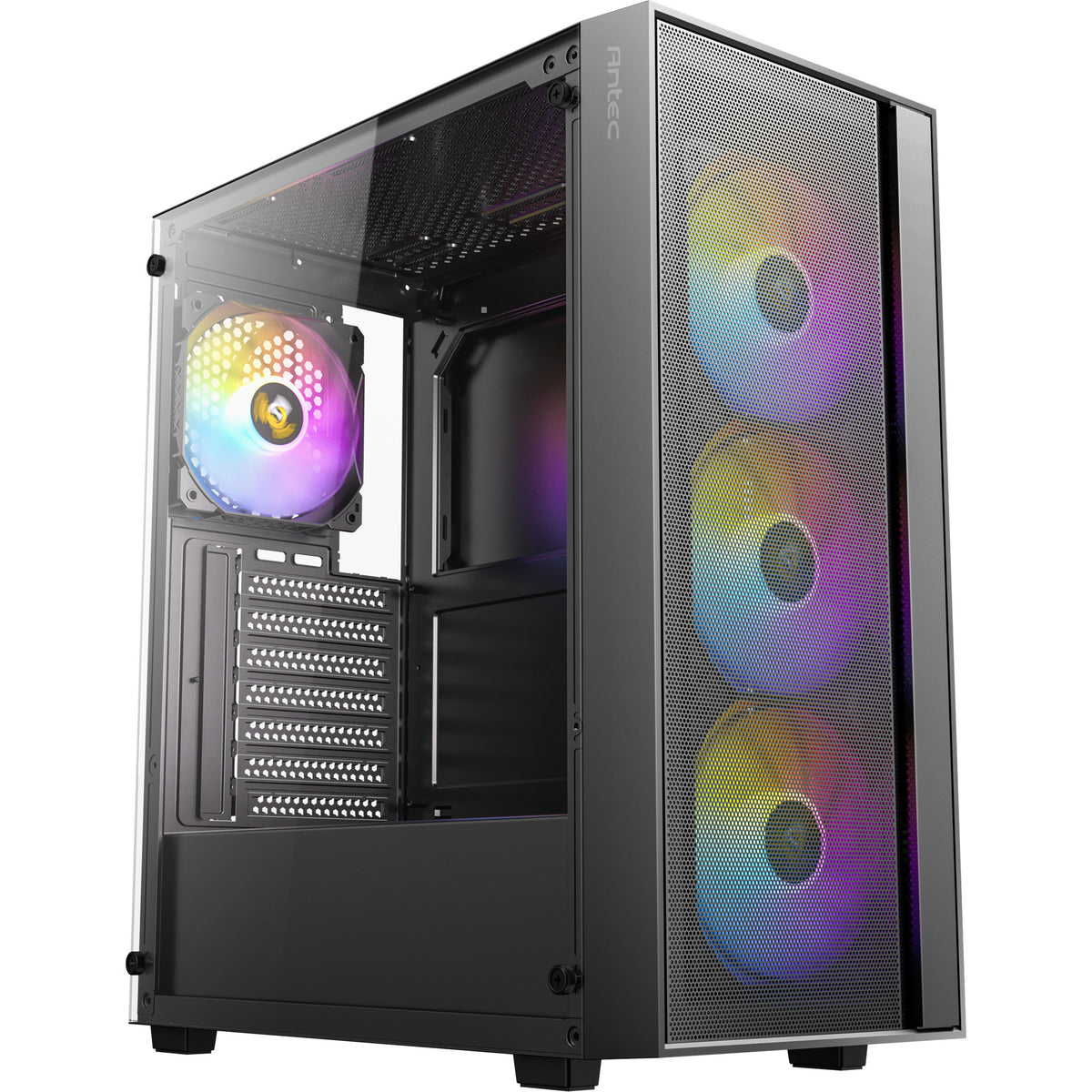 Custodia midi tower Antec ax65 argb (nera | 3x usb-a | vetro temperato)