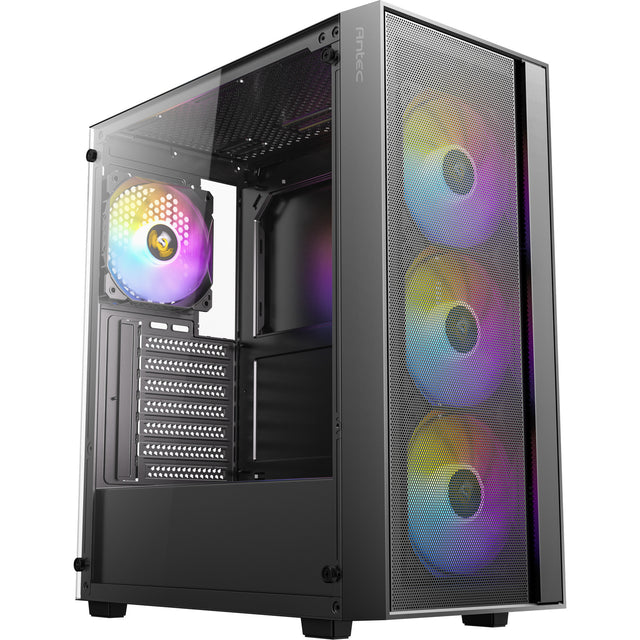 Custodia midi tower Antec ax65 argb (nera | 3x usb-a | vetro temperato)