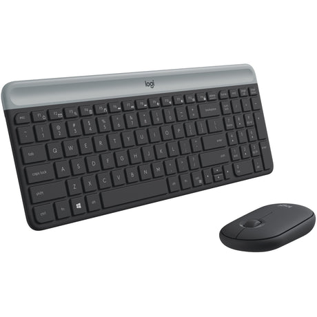 Set desktop wireless sottile Logitech mk470 (nero, layout internazionale USA (qwerty), interruttori a forbice, 100%, 1000 dpi)