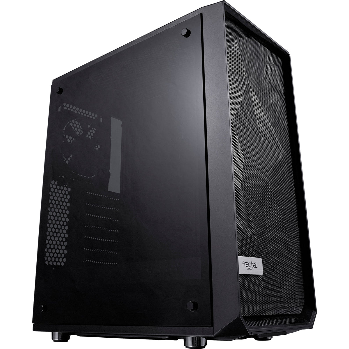 Custodia midi tower meshify c dal design frattale (nero | 2x USB-A | vetro temperato)