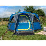 Tenda Coleman Octago - tenda 3 persone - tenda da festival - blu lime