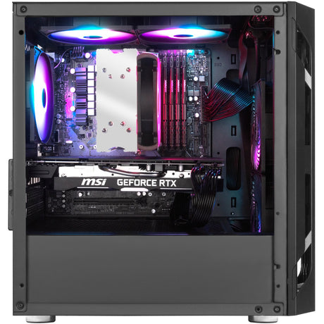 Custodia midi tower Silverstone sst-fah1mb-pro (nera | 3x USB-A | RGB | vetro temperato)