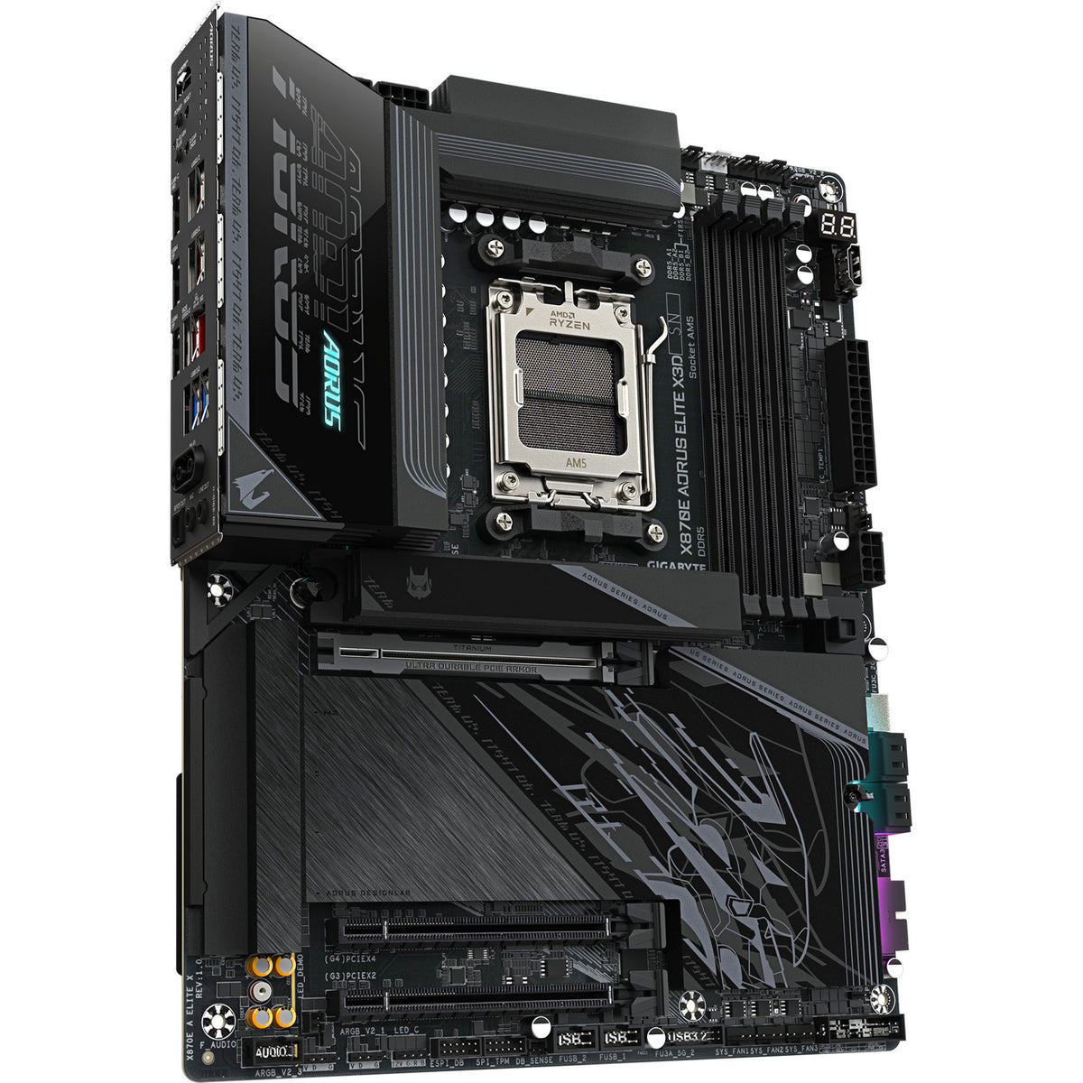 Scheda madre Gigabyte x870e aorus elite x3d socket am5 (nera, raid, 5gb-lan, wi-fi 7, BT, audio, atx)